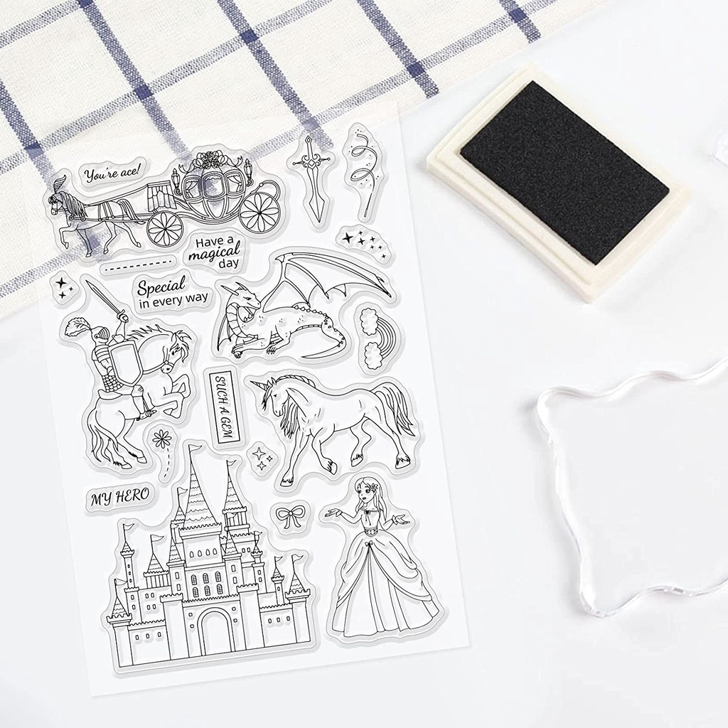 1 Tấm Tem Đóng Dấu Bằng Silicon Trong Suốt Dùng Trang Trí DIY