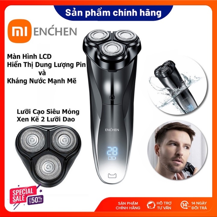 Máy cạo râu Mini Xiaomi Mijia MSX201/BlackSton - Chống Nước, Vệ Sinh Dễ Dàng ,Lưỡi Dao Kép Êm Ái,Dễ Chịu-BH 12 Tháng