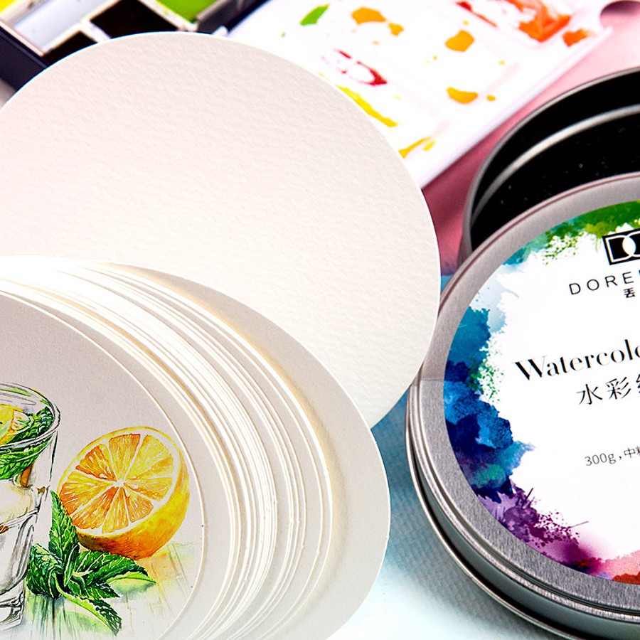 Set Giấy SeamiArt Vẽ Màu Nước 300gsm 4 Loại Tùy Chọn Tiện Dụng