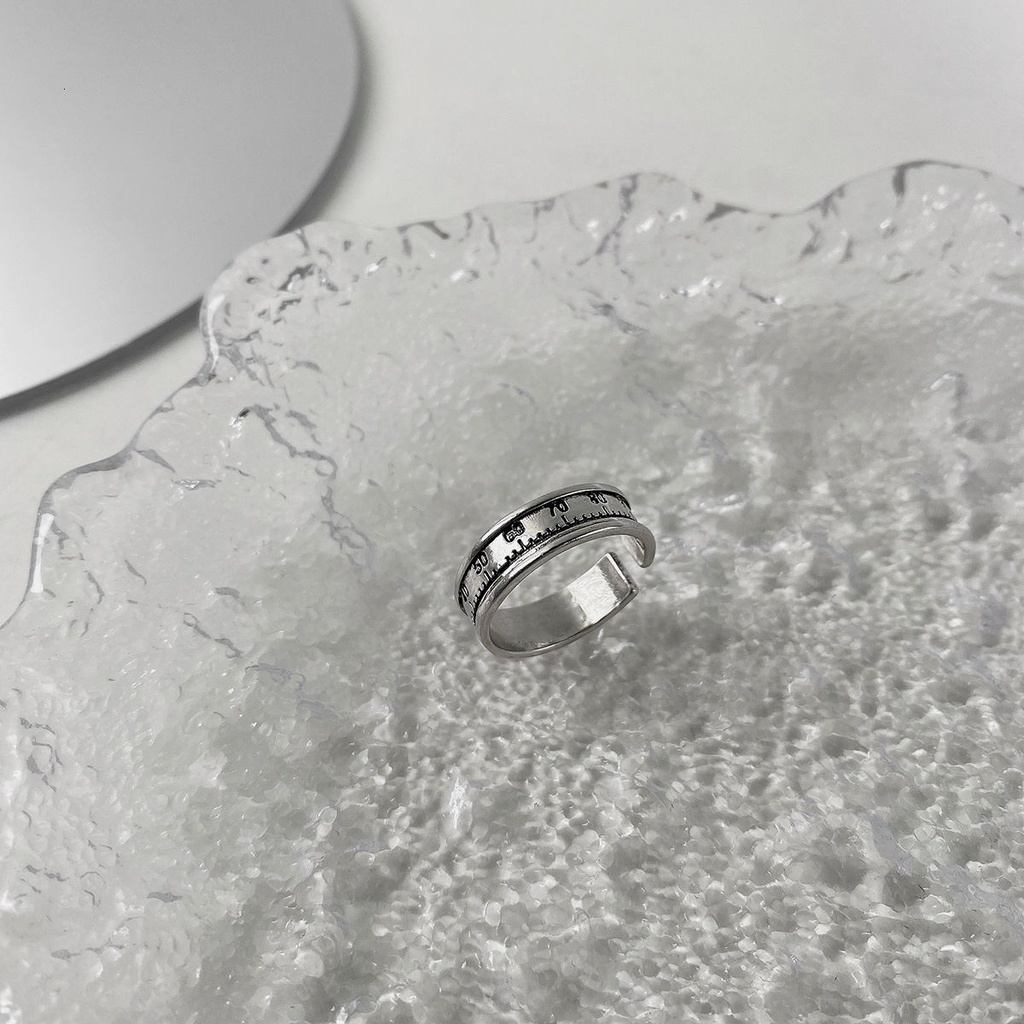 Nhẫn họa tiết chữ số đơn giản thời trang cho cặp đôi 191057