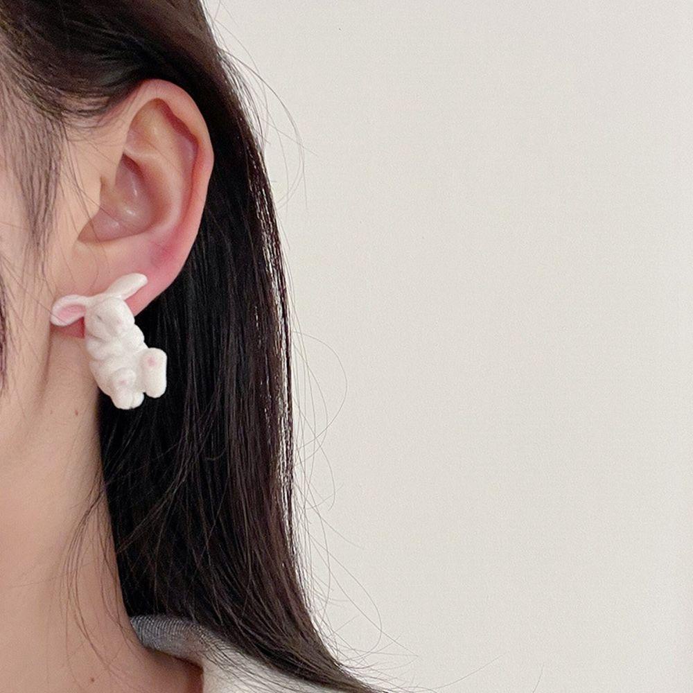 MOCHO Bông Tai Hình Mặt Cười / Chữ Hoạt Hình Phong Cách Hàn Quốc Thời Trang Cho Nữ