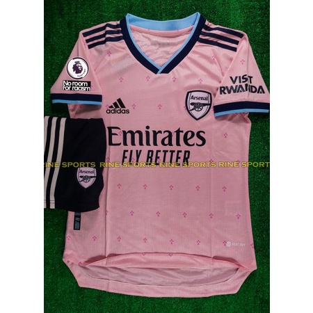 Bộ áo bóng đá Arsenal hồng Super có hàng thailand 2022-2023 Giống thi đấu