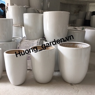 Chậu sứ bom bát tràng( chậu sứ bom men trắng , đen ), #trồng cây cảnh, ( Chỉ ship hoả tốc )cây hoa lan....(màu đen, trắng)