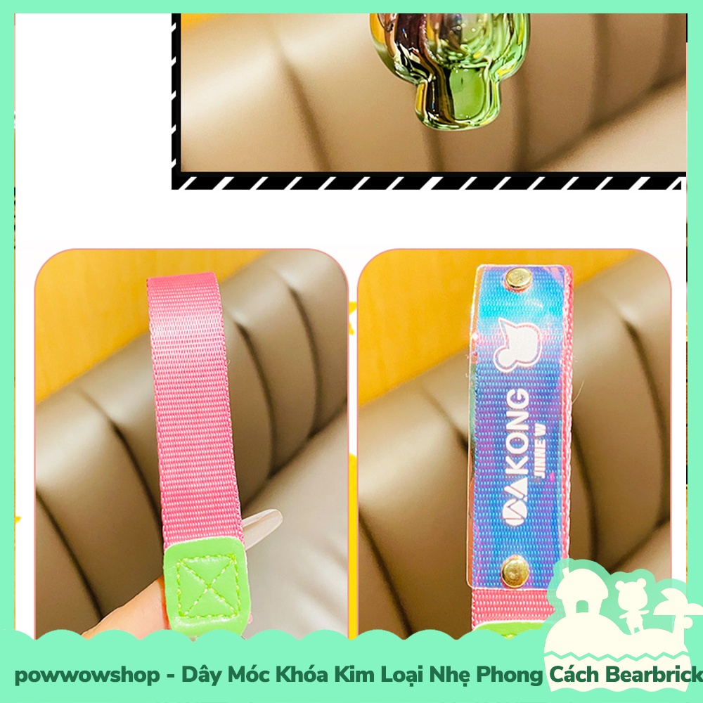 [Sẵn VN - Hỏa Tốc] Dây Móc Khóa Kim Loại Nhẹ Phong Cách Bearbrick Mix Match Colorful Days