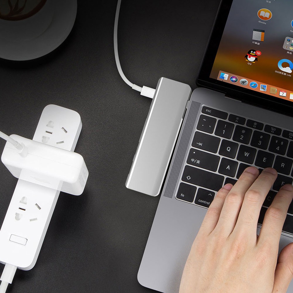 Hub Usb Type-c 5 cổng cho Macbook, Samsung MHL- 5in14