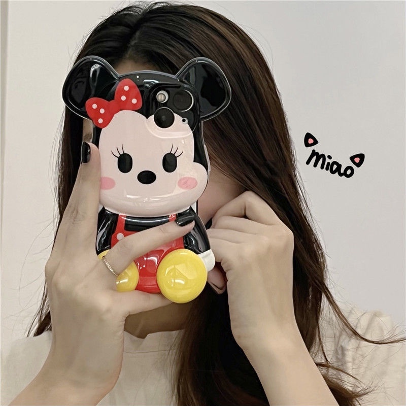 Ốp Điện Thoại Hình Chuột 3D Dễ Thương Cho IPhone 12 13 11 Pro Max X Xs Max Xr Gzmq