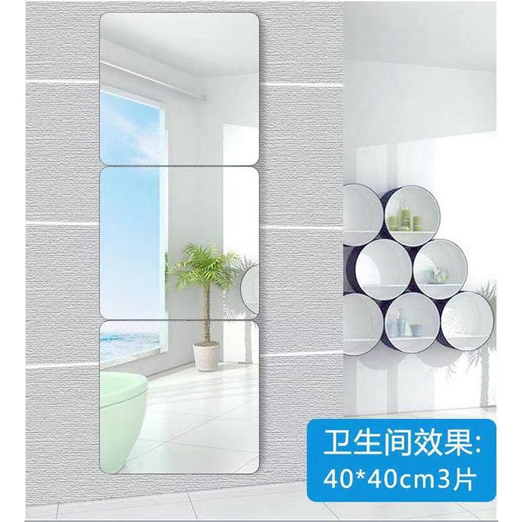 Gương Dán Tường Bằng Acrylic Mềm Tự Dính Trang Trí Phòng Ngủ