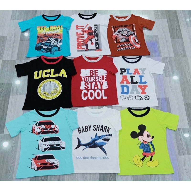 Bộ bé trai cotton lên từ vải dư size đại plaec