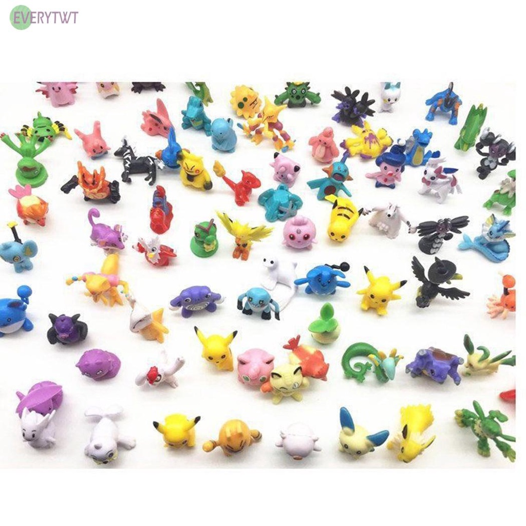 24PCS Tomy Pokemon Figures Model Collection Pokémon Pikachu Anime Figure Toys
