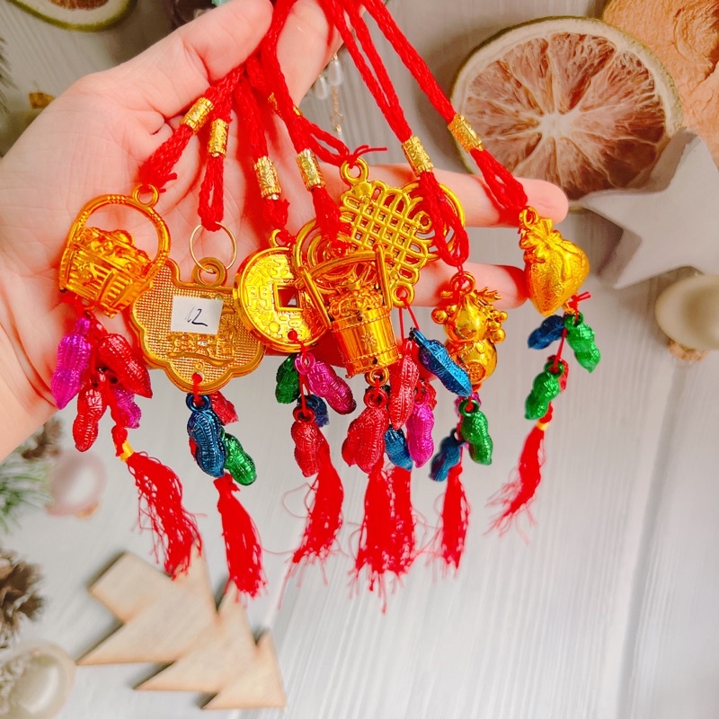 Phụ kiện treo may mắn trang trí nhà cửa đẹp mắt, treo cây kiểng ngày tết đem lại may mắn cho gia chủ