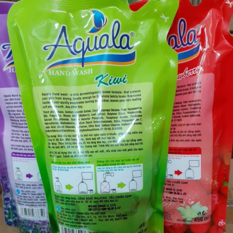 Nước Rửa Tay Aquala Túi 450g