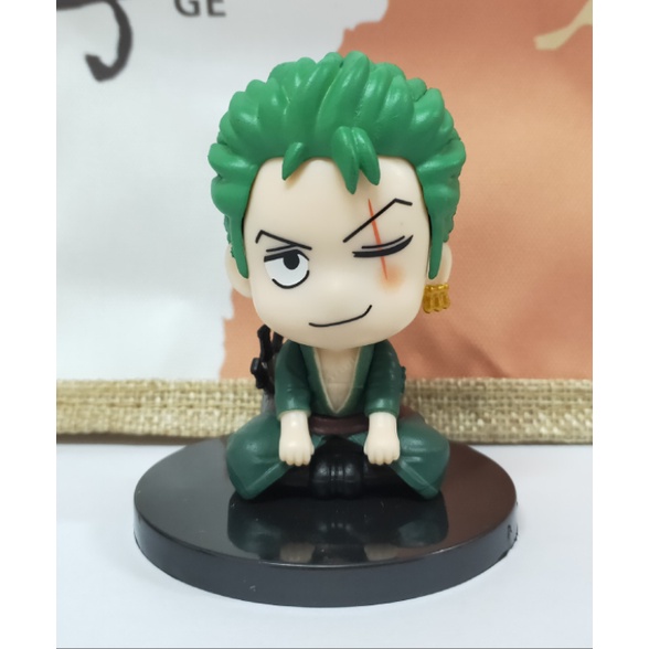 Mô Hình OnePice, Luffy Zoro Chibi Siêu Đẹp, Bộ Sưu Tập Nhân Vật, Decor - Tượng OnePiece Cao 6,5 cm