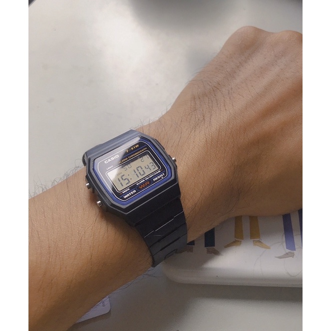 Đồng Hồ Casio F91 Chỉ Xanh, Dành Cho Nam/Nữ và Trẻ Em