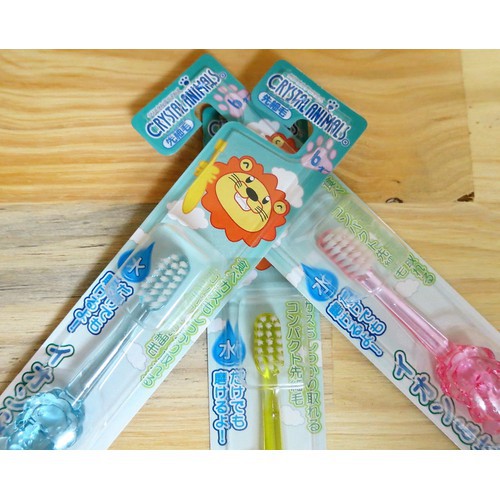 Bàn chải đánh răng KOKUBO không cần dùng kem đánh răng cho trẻ từ 6 tuổi màu xanh nội địa Nhật Bản