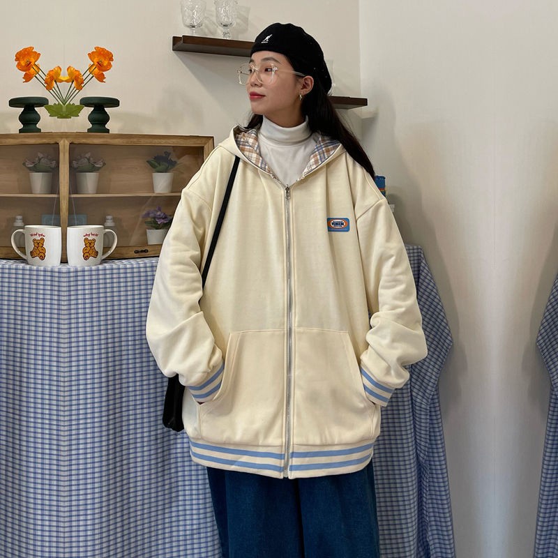 Áo Khoác Ca Rô Hai Mặt Phong Cách Hàn Quốc 2021 Cho Nữ | BigBuy360 - bigbuy360.vn