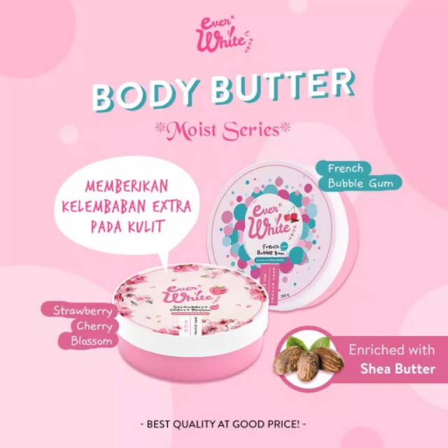 Everwhite Body Butter Strawberry Cherry Blossom 200gr