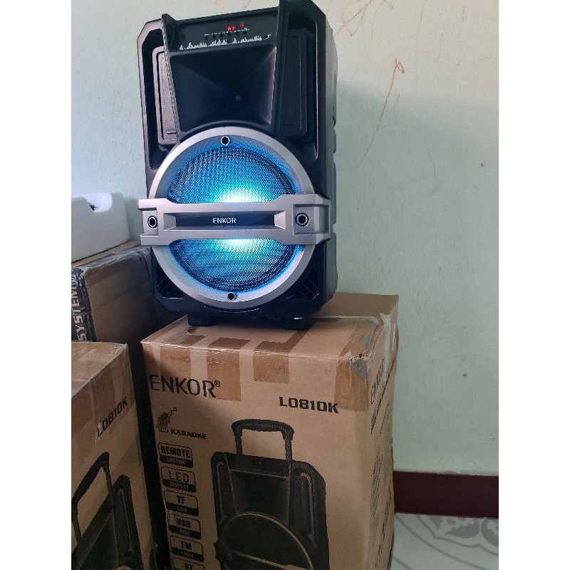 Loa Kéo Karaoke Enkor L0810K Chính Hãng Đen 25W  l0810k Không kèm mic