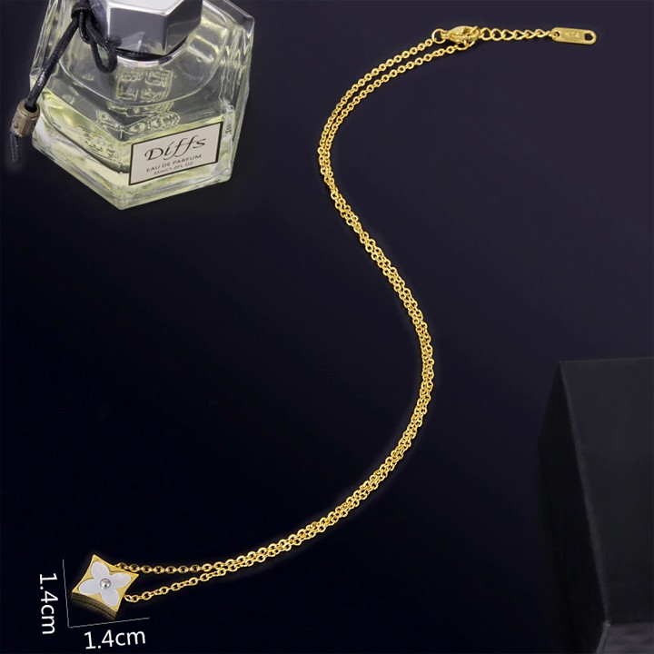 Dây chuyền nữ ttian bông hoa hình thoi siêu đẹp, bền màu, chuẩn thời trang