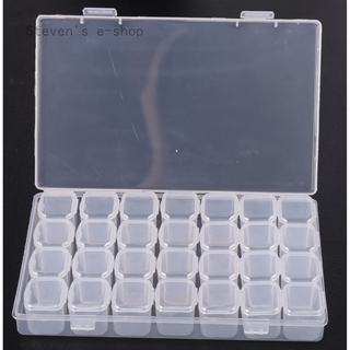 Hộp Nhựa Trong Suốt 28 Ngăn Đựng Trang Sức