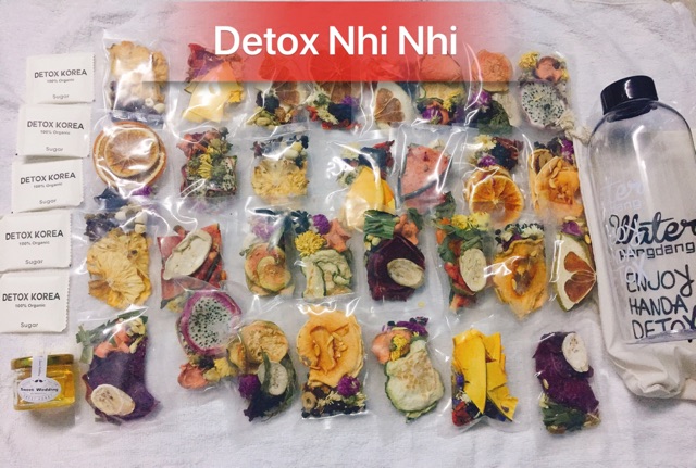 Trà Detox Hoa Quả Sấy Khô DETOX KOREA 30 Gói Kèm Bình