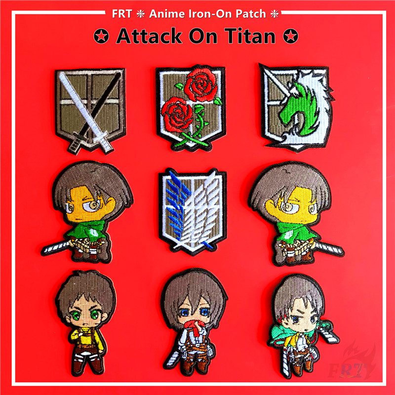 Miếng Dán Ủi Thêu Hình Nhân Vật Attack On Titan Series 02 Chất Lượng Cao