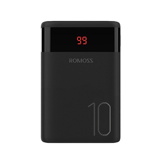 Pin sạc dự phòng Romoss ARES10 mini 10000mAh 2 cổng in / 2 cổng out / màn hình LCD (Đen)