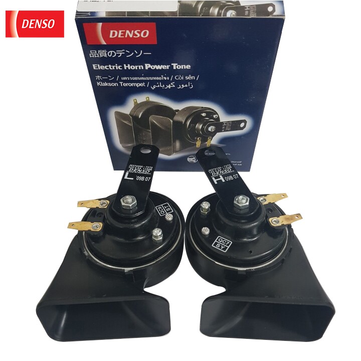 Bộ đôi còi sên thương hiệu DENSO chống nước 12V: DS-JK272