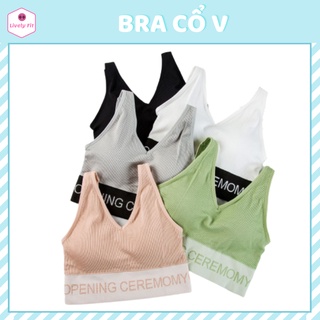Áo Bra Tập Gym Yoga Gân Tăm Open Ceremomy, Áo Lót Thể Thao Có Mút Nâng Ngực, Bra Sport Dáng Croptop Cao Cấp