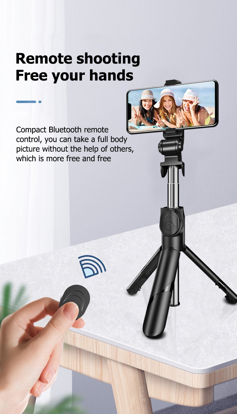 Gậy Chụp Ảnh Tự Sướng XT02 3in1 kết nối Bluetooth, 3 Chân Đa Năng, Chụp Hình Selfie, Giá đỡ điện thoại livestream | BigBuy360 - bigbuy360.vn