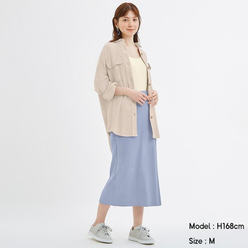 Chân váy len tăm bút chì  dễ thương, quyến rũ của GU - Nhật