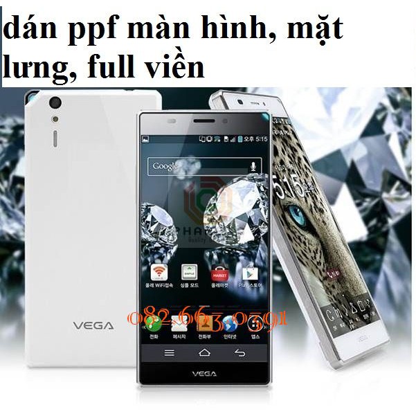 Dán PPF Sky Pantech Vega Iron A870S loại bóng, nhám dành cho màn hình, mặt lưng full viền