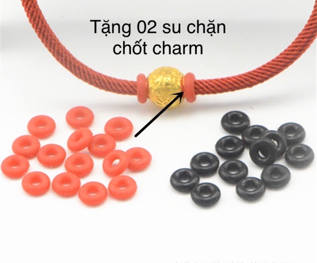 Tặng 2 su chặn charm ❤️ khi mua dây da chốt mạ vàng