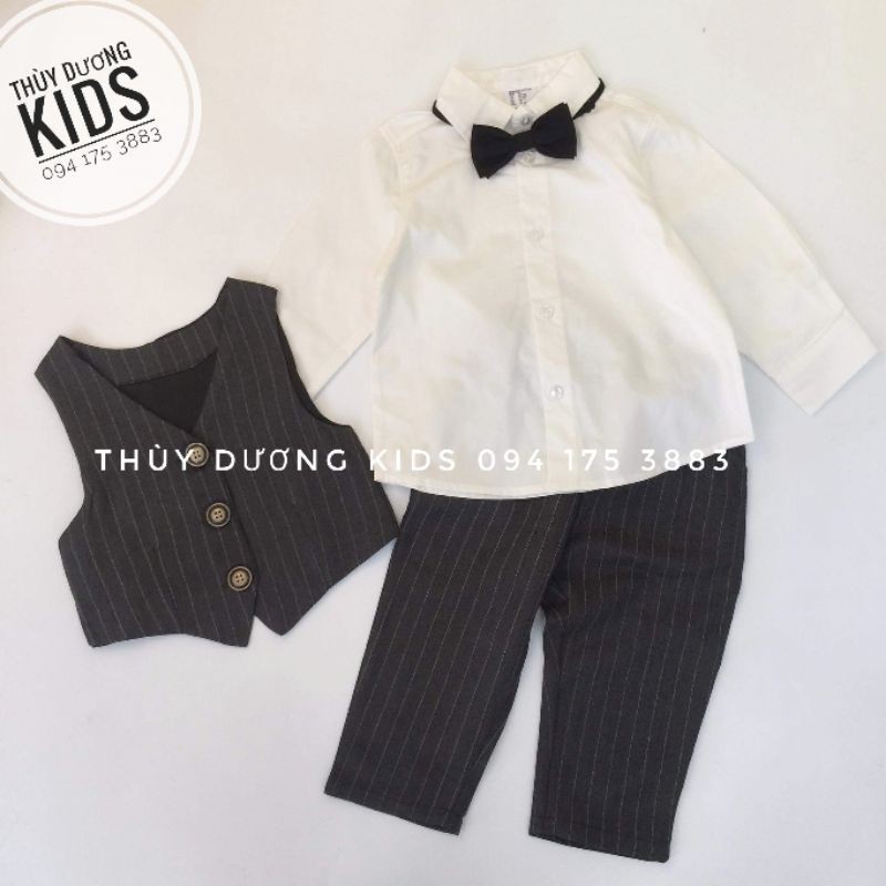 Set công tử Hm xuất cho bé trai 1-6y có feedback khách mua tại shop