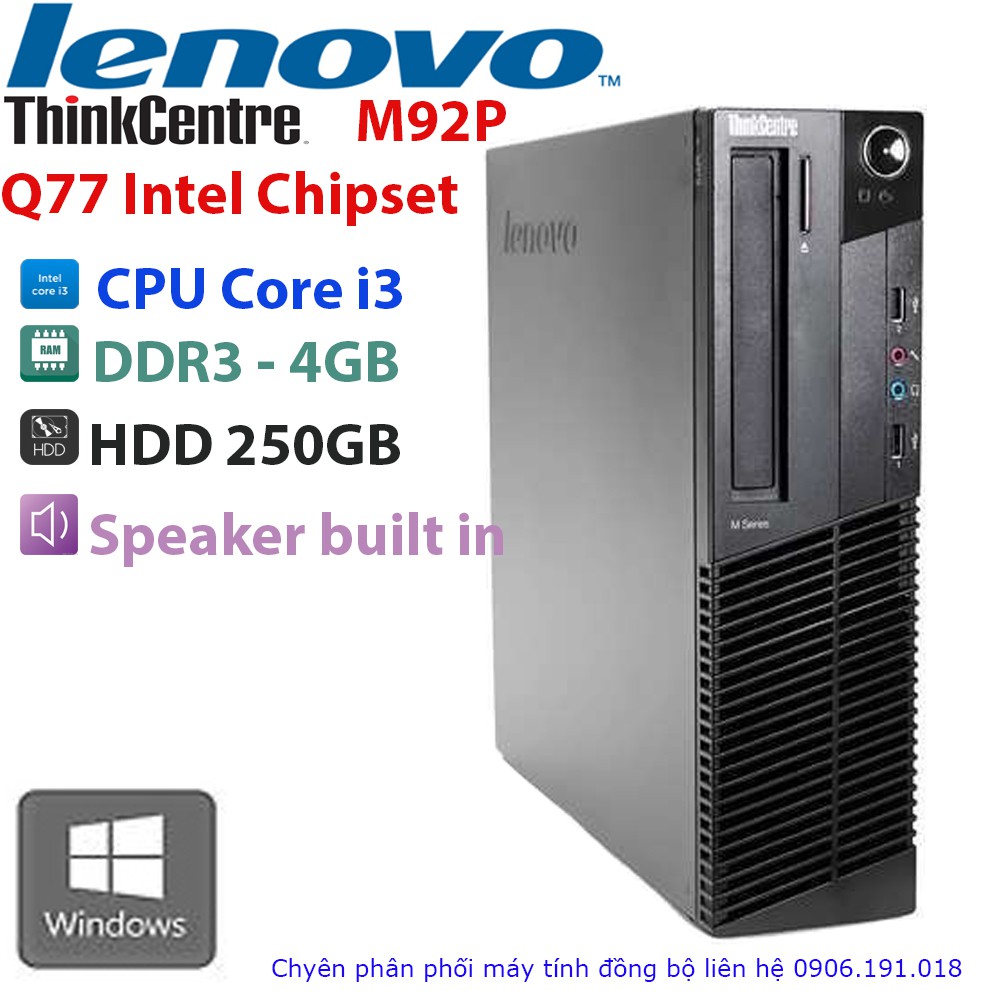 Máy tính đồng bộ LENOVO ThinkCentre M82P - Core i3/4Gb ram/HDD 250Gb Châu âu siêu bền