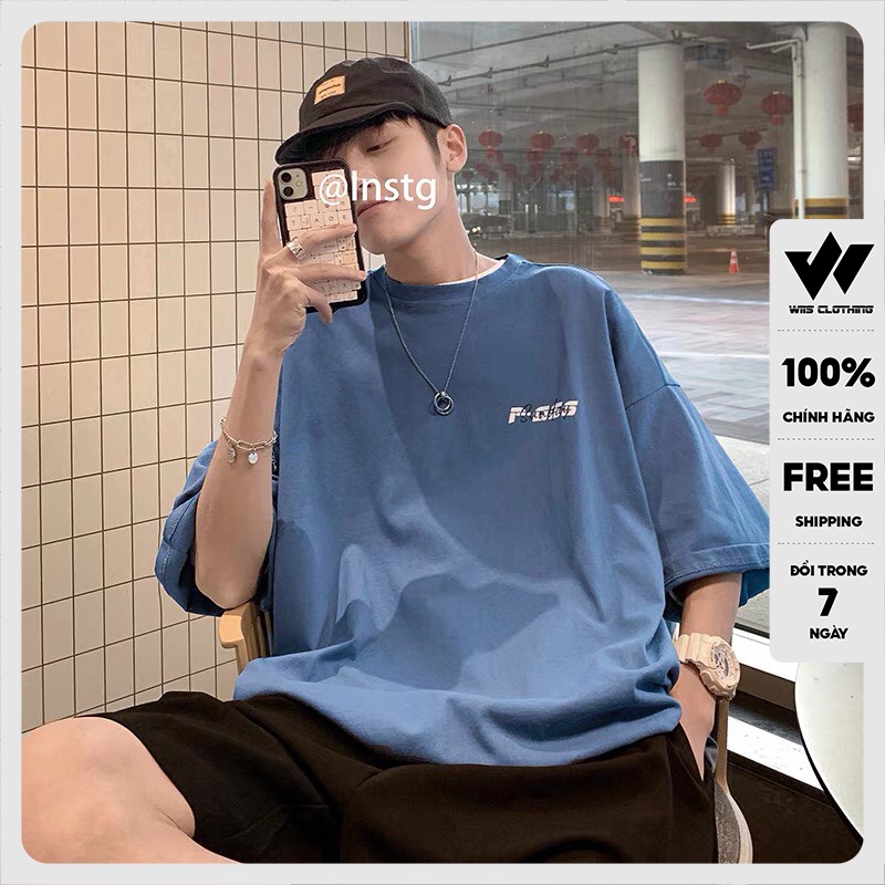 Áo thun tay lỡ WIIS phông form rộng Sunday pull nam nữ oversize cotton ulzzang