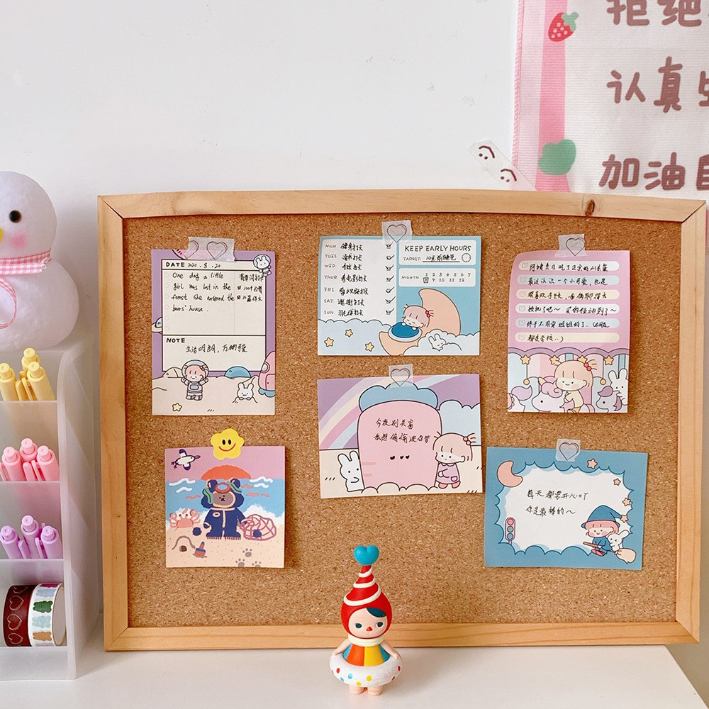 Giấy note cute giá rẻ, giấy ghi chú dễ thương 50 tờ hình cô gái phong cách Nhật Bản