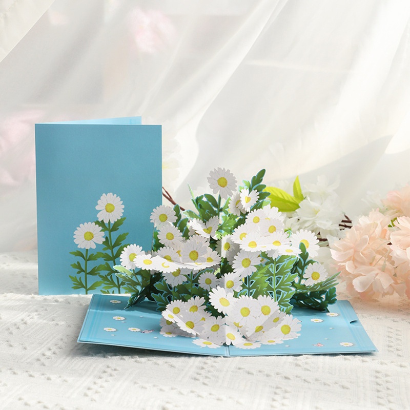 Thiệp Nổi Hình Hoa Cúc 3D Cho Ngày Valentine / Sinh Nhật