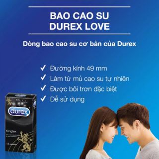 12 chiếc bao cao su durex kingtex