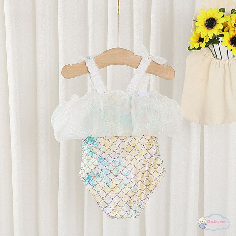 Bộ Đồ Bơi Một Mảnh Không Tay Phối Ren Dành Cho Bé Gái