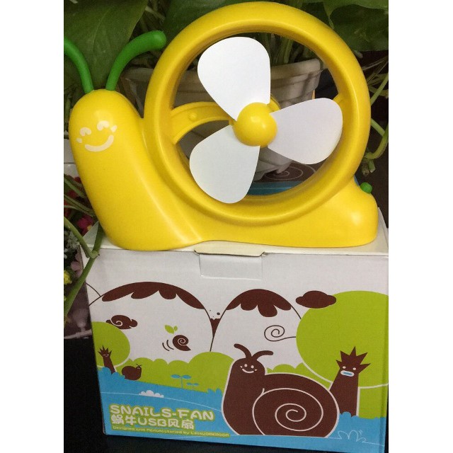 [GIÁ RẺ 40K] QUẠT ỐC SÊN MINI CHẠY BẰNG PIN VÀ CẮM ĐIỆN