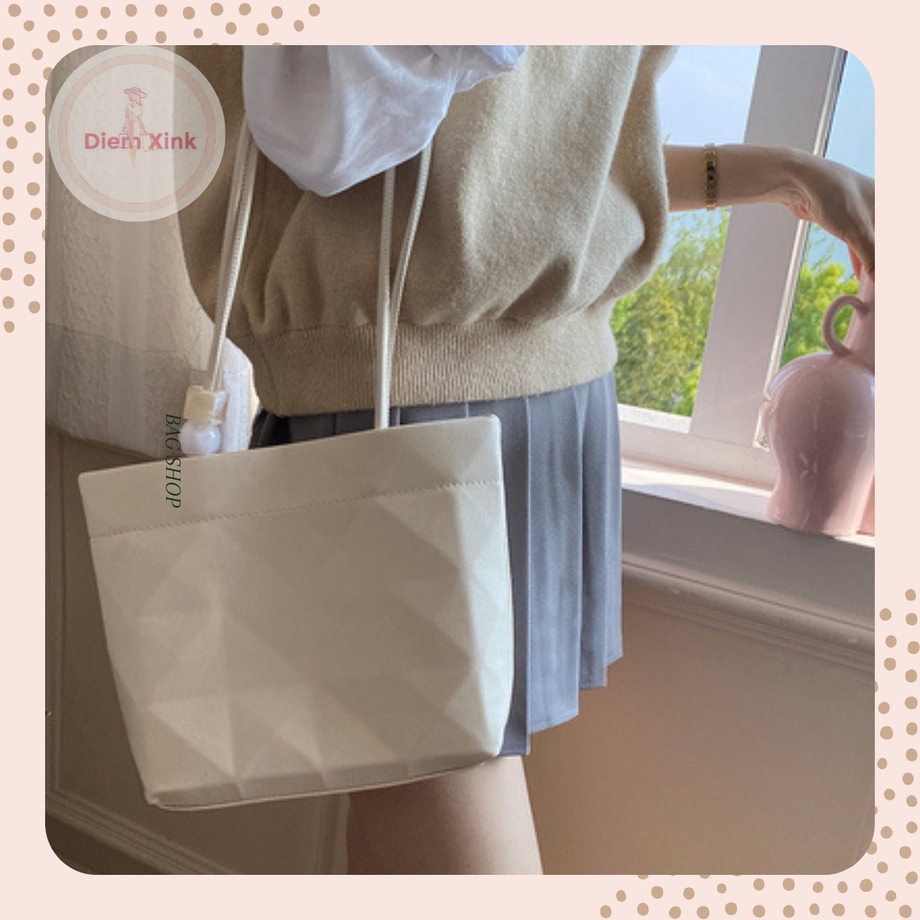 Túi xách nữ Túi tote đeo vai đi học đi chơi hình khối  kim cương- Diem Store- T048-30