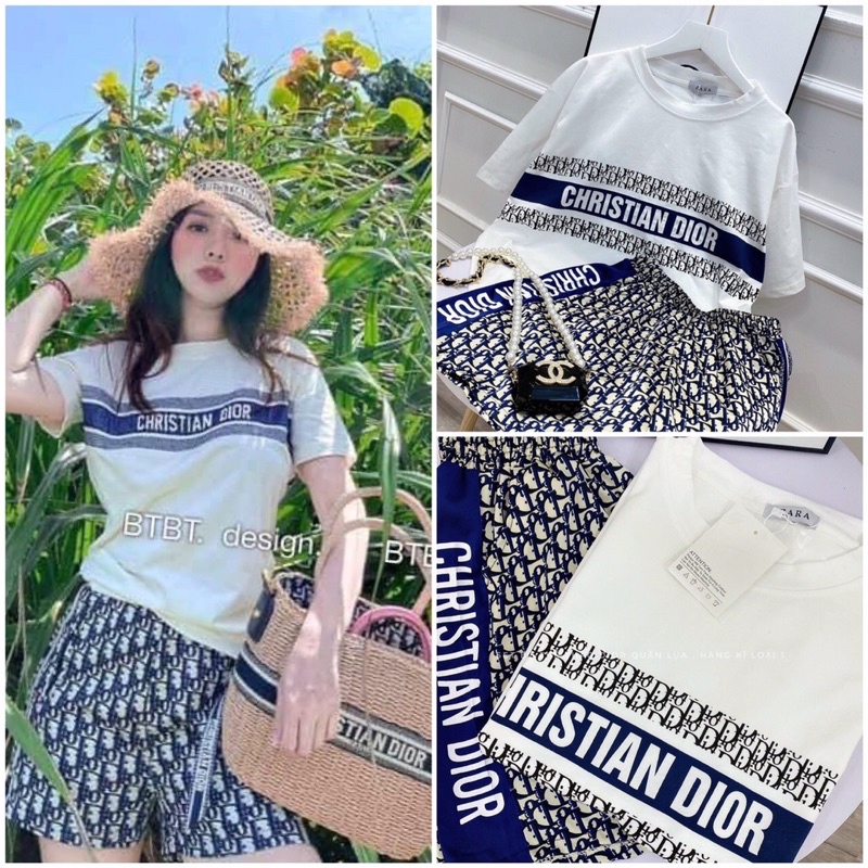 Set bộ nữ set đồ nữ cộc Di.or xuất áo cotton 4 chiều kèm quần siêu đẹp mà mát
