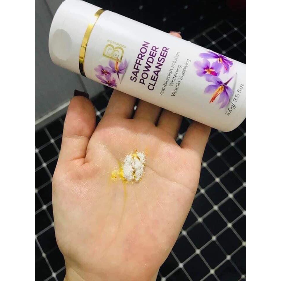 Bột rửa mặt Saffron - Saffron powder cleanser 3Trong 1 - sạch sâu, sáng da mờ thâm- phù hợp với mọi loại da