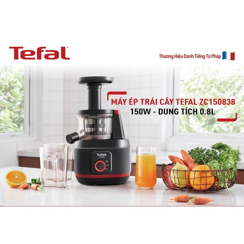 Máy Ép Chậm Trái Cây Cao Cấp 0.8L Tefal ZC150838 150W - Hàng Chính Hãng