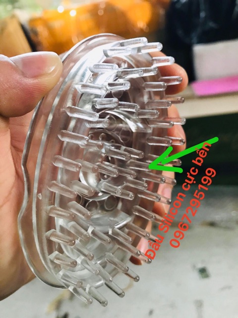 Free Ship [CHẢI LÀ SẠCH CHẢI LÀ THÔNG] Lược silicon cao cấp, lược gội dưỡng sinh.