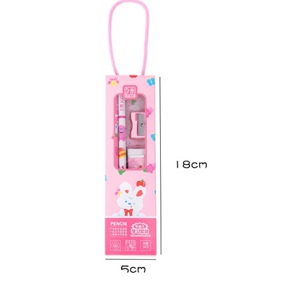 Bộ 5 dụng cụ học tập Muji tiện lợi, quà tặng học sinh dễ thương nhiều màu lựa chọn SR032