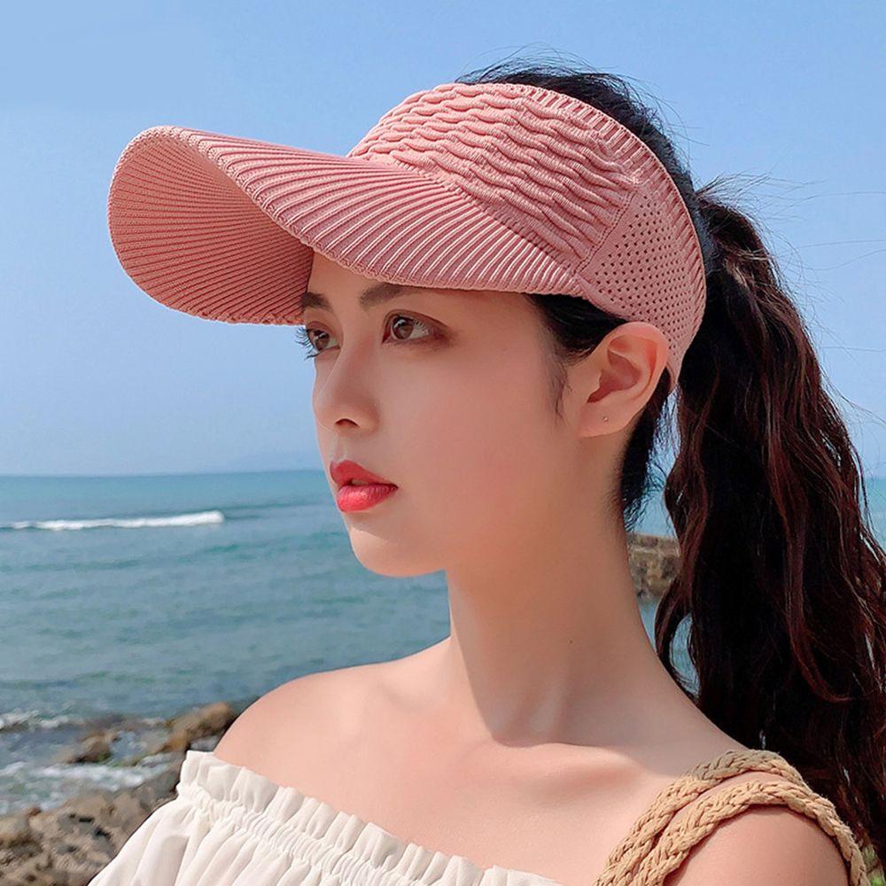 Mũ Lưỡi Trai Hở Chóp Chất Liệu Polyester Phong Cách Hàn Quốc Cổ Điển Thời Trang Cho Nữ