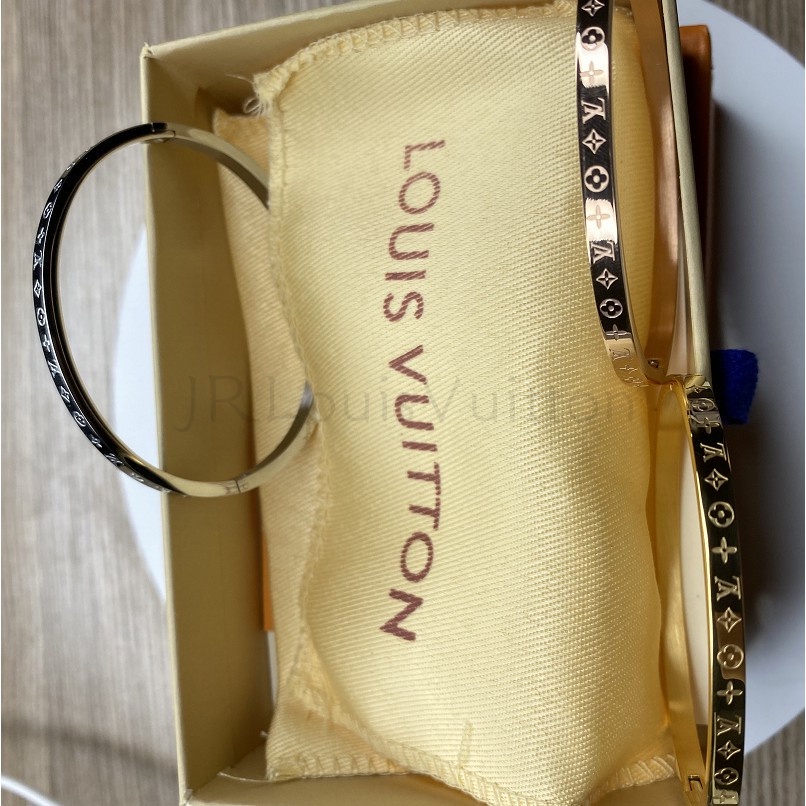 Vòng Đeo Tay Kim Loại Khắc Họa Tiết Chữ Louis Vuitton Độc Đáo Thời Trang Mới Cho Phụ Nữ