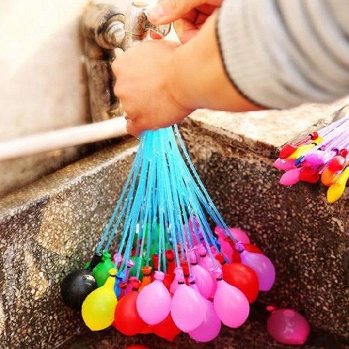 Bộ 111 bong bóng nước Magic Balloons BƠM SIÊU NHANH thiết kế tiện lợi có vòi bơm sẵn