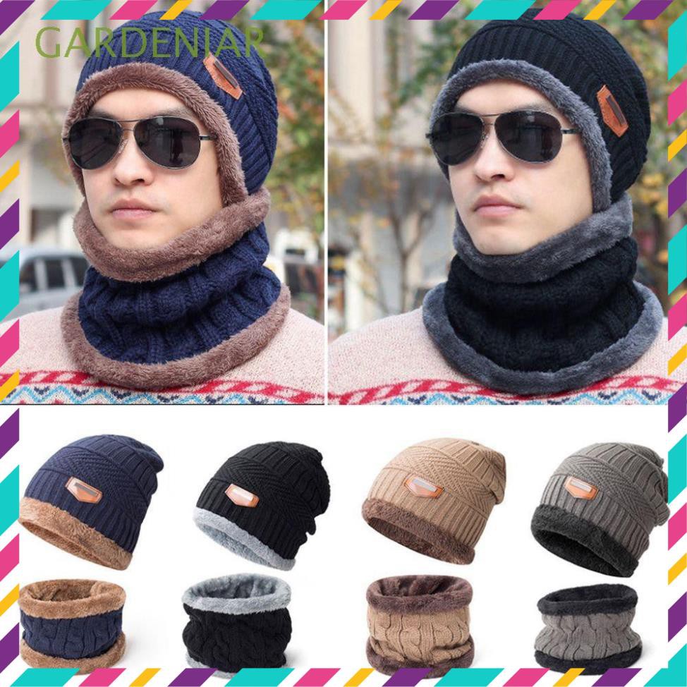 Mũ len trùm đầu kèm khăn ống choàng cổ ấm áp hàng loại 1 cho nam nữ